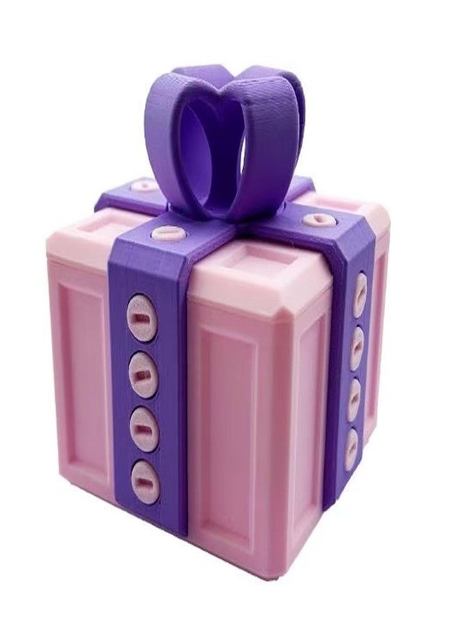QAONIE Annoying Box Kids Christmas Gift, Funny Gift Box for Money and Card Holder, Really Prank Present. (Pink+Purple) - Image 1